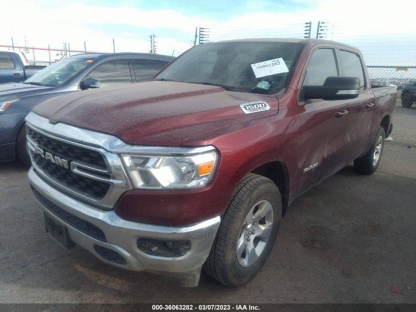 2022 RAM 1500 LONE STAR VIN: 1C6RREFT2NN113705