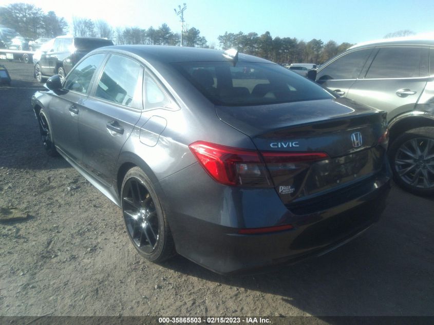 2022 HONDA CIVIC SEDAN SPORT VIN: 2HGFE2F58NH584727