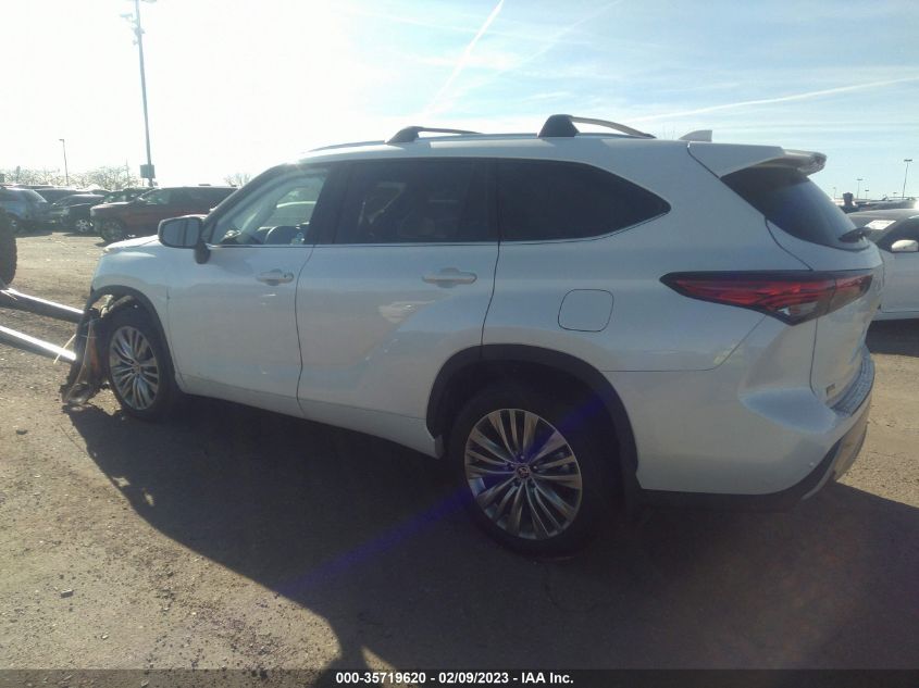 2022 TOYOTA HIGHLANDER PLATINUM VIN: 5TDFZRBH3NS216629