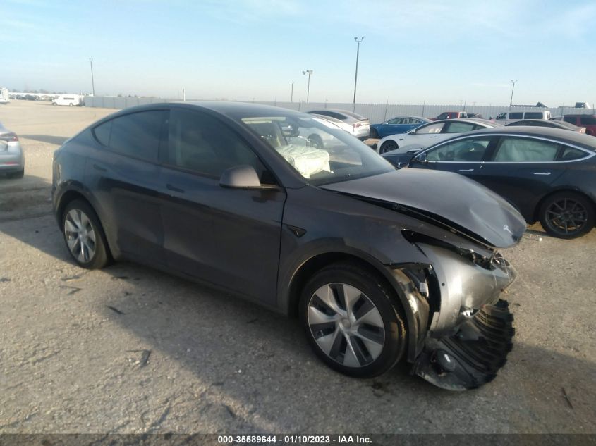 2022 TESLA MODEL Y LONG RANGE VIN: 7SAYGDEE2NA001623
