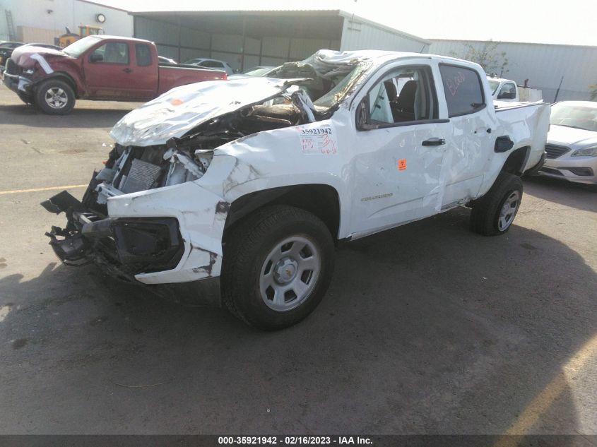 2022 CHEVROLET COLORADO 2WD WORK TRUCK VIN: 1GCGSBEA7N1312646