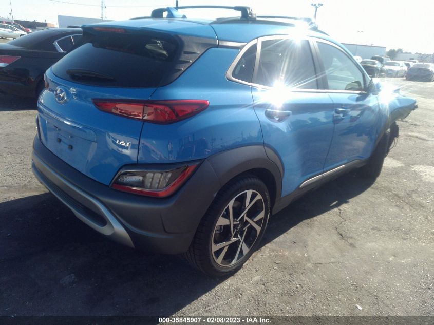 2022 HYUNDAI KONA LIMITED VIN: KM8K53A39NU927935