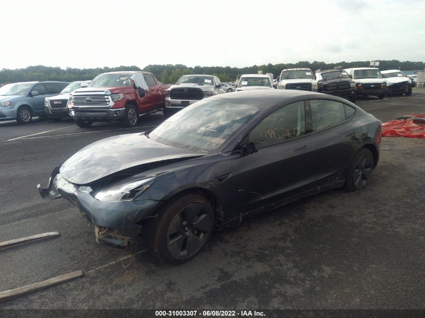 2021 TESLA MODEL 3 STANDARD RANGE PLUS VIN: 5YJ3E1EA9MF017439