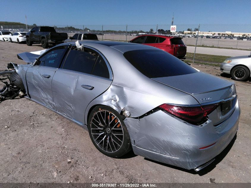 2021 MERCEDES-BENZ S-CLASS S 580 VIN: W1K6G7GB9MA041187