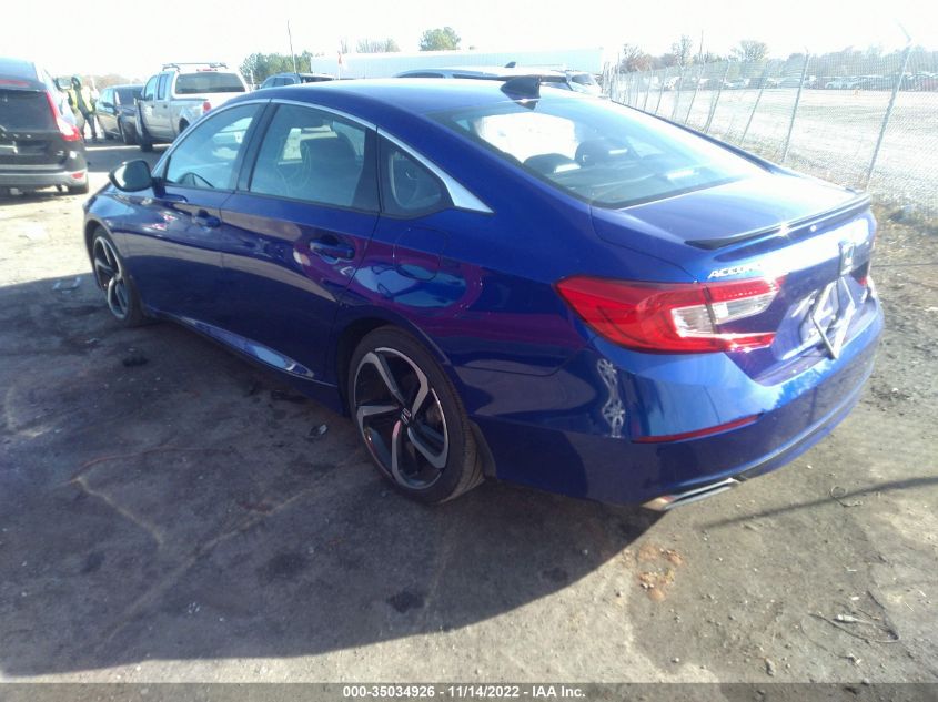 2021 HONDA ACCORD SEDAN SPORT VIN: 1HGCV1F39MA087758