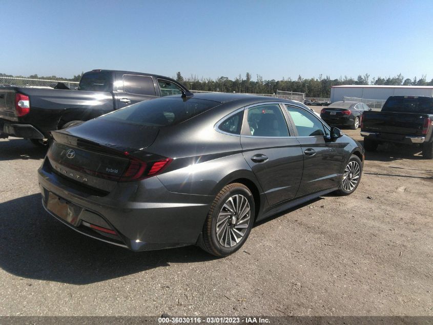 2022 HYUNDAI SONATA HYBRID SEL VIN: KMHL34JJ9NA051710