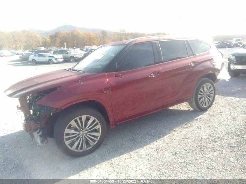 2022 TOYOTA HIGHLANDER HYBRID PLATINUM VIN: 5TDFARAH5NS014044