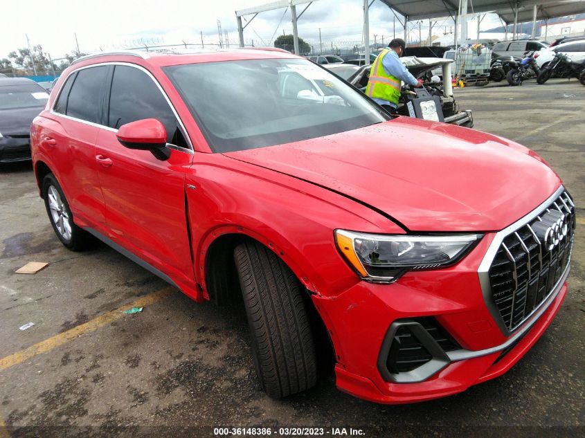 2022 AUDI Q3 S LINE PREMIUM VIN: WA1DECF31N1112498