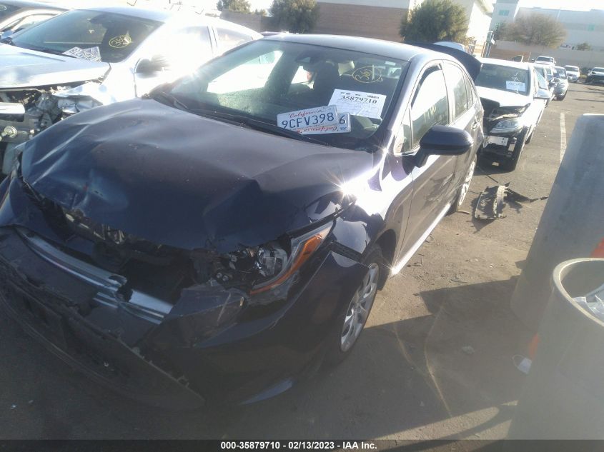 2022 TOYOTA COROLLA LE VIN: 5YFEPMAE3NP344969