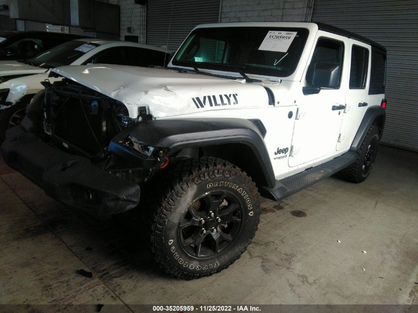 2020 JEEP WRANGLER UNLIMITED WILLYS VIN: 1C4HJXDG4LW253968