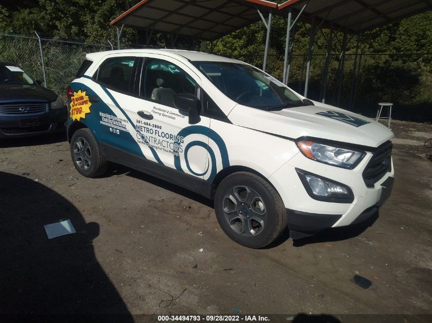 2021 FORD ECOSPORT S VIN: MAJ3S2FE3MC399339