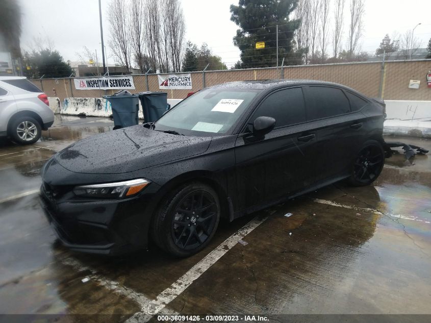2022 HONDA CIVIC SI VIN: 2HGFE1E55NH475119