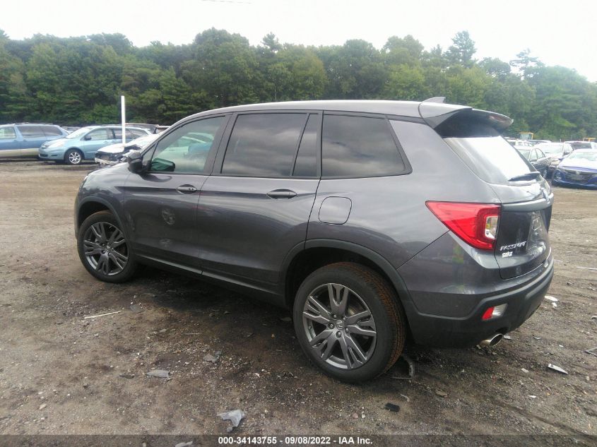 2021 HONDA PASSPORT EX-L VIN: 5FNYF8H54MB037558