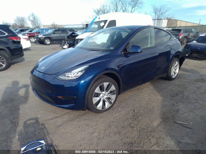 2022 TESLA MODEL Y LONG RANGE VIN: 7SAYGDEEXNA019108
