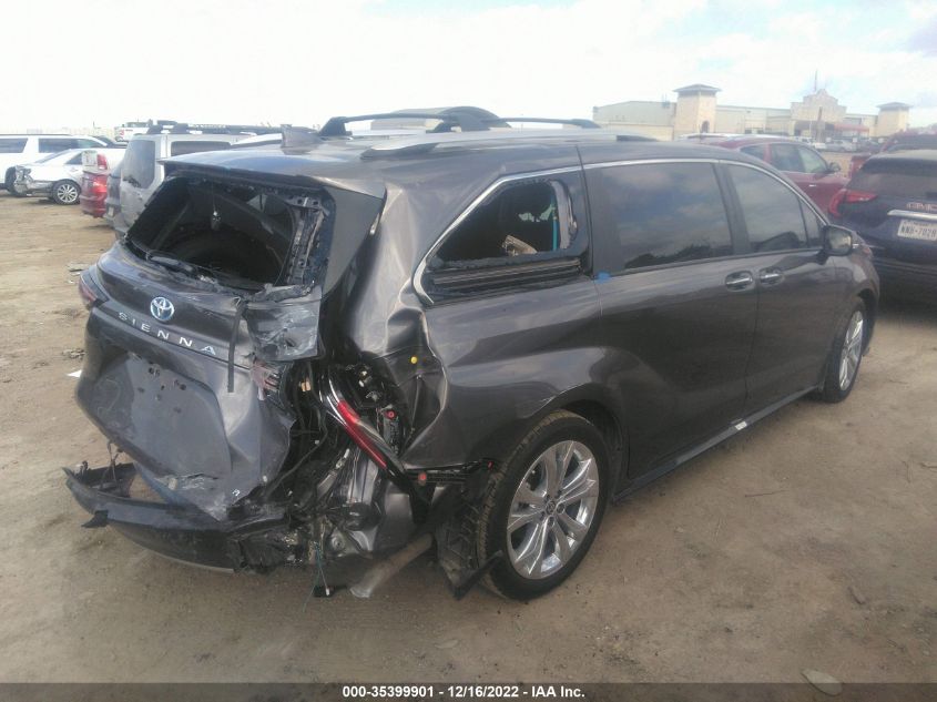 2022 TOYOTA SIENNA PLATINUM VIN: 5TDERKEC7NS125060