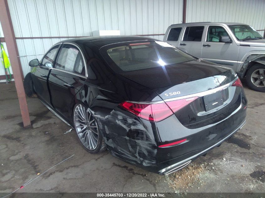 2022 MERCEDES-BENZ S-CLASS S 580 VIN: W1K6G7GB0NA098945