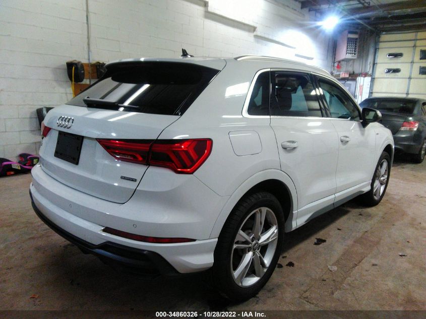 2021 AUDI Q3 S LINE PREMIUM VIN: WA1DECF39M1013474