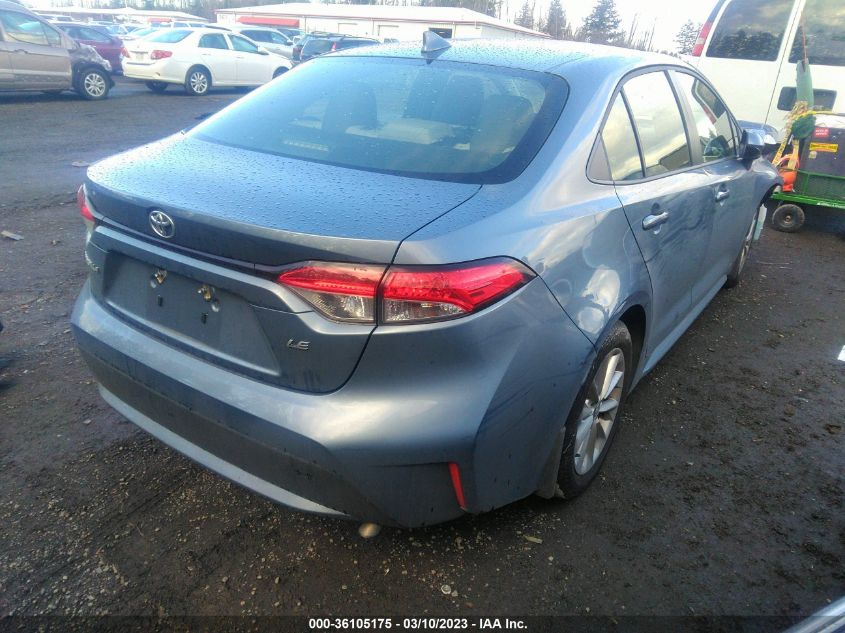 2022 TOYOTA COROLLA LE VIN: JTDHPMAE0NJ206842