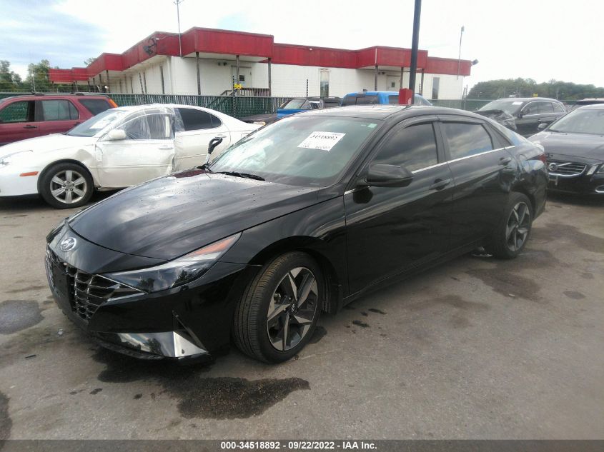 2022 HYUNDAI ELANTRA LIMITED VIN: 5NPLP4AG9NH072255