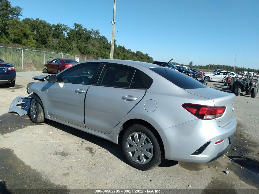 2022 KIA RIO S VIN: 3KPA24AD2NE492651