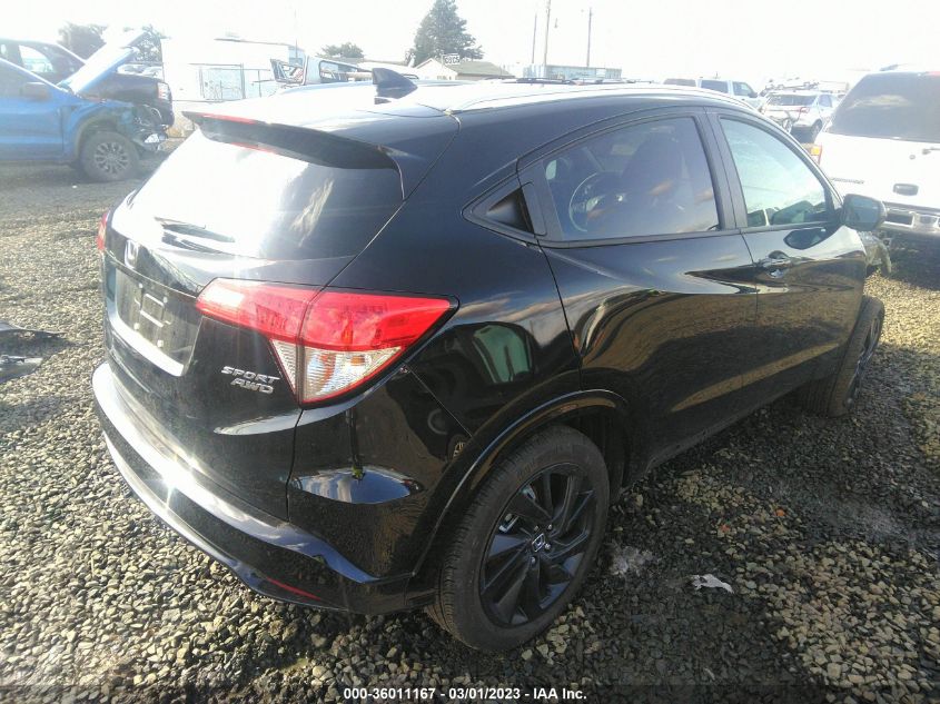 2022 HONDA HR-V SPORT VIN: 3CZRU6H12NM724279