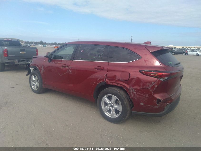2021 TOYOTA HIGHLANDER L/LE VIN: 5TDZZRAH8MS069981