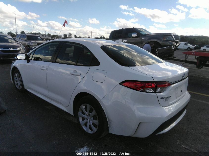 2022 TOYOTA COROLLA LE VIN: JTDEPMAE1N3023831