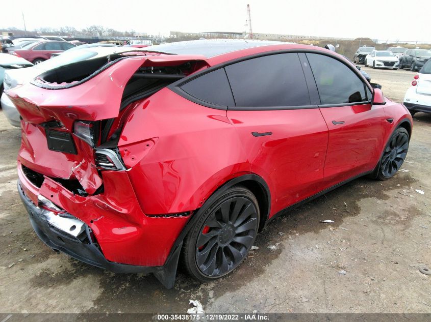 2022 TESLA MODEL Y PERFORMANCE VIN: 7SAYGDEF6NF452775