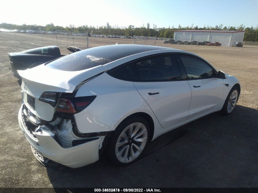 2022 TESLA MODEL 3 VIN: 5YJ3E1EA2NF105637