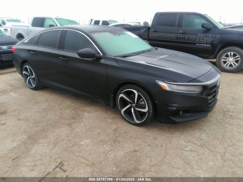 2022 HONDA ACCORD SEDAN SPORT VIN: 1HGCV1F37NA086724