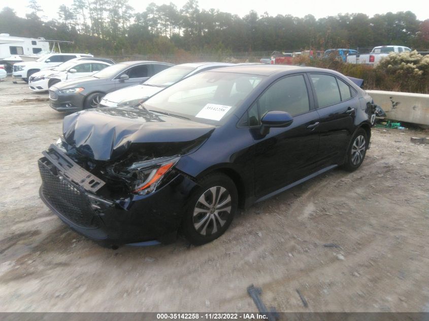 2022 TOYOTA COROLLA HYBRID LE VIN: JTDEAMDE9NJ059310
