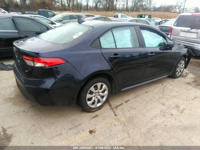 2022 TOYOTA COROLLA LE VIN: 5YFEPMAE1NP305586