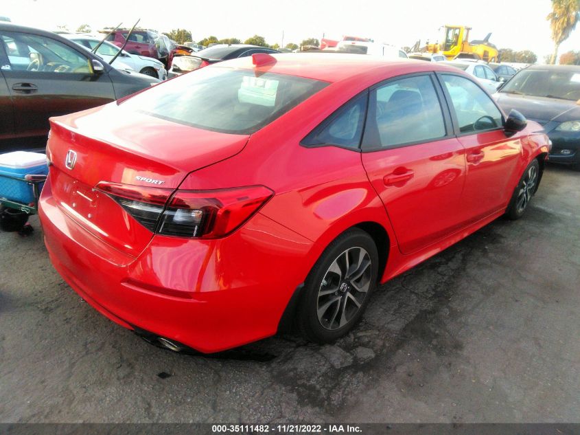 2022 HONDA CIVIC SEDAN SPORT VIN: 2HGFE2F55NH597953
