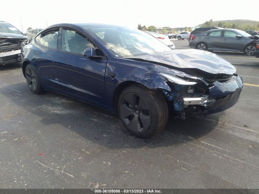 2022 TESLA MODEL 3 VIN: 5YJ3E1EAXNF184748