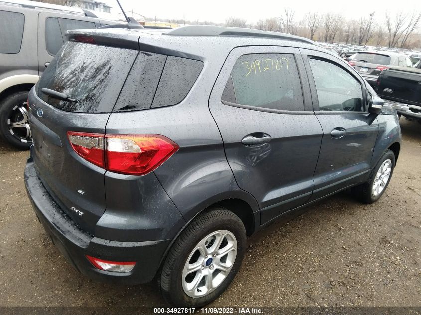 2022 FORD ECOSPORT SE VIN: MAJ6S3GL2NC459578