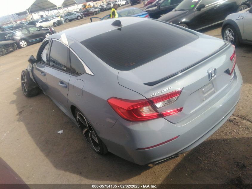 2022 HONDA ACCORD SEDAN SPORT SE VIN: 1HGCV1F44NA016476