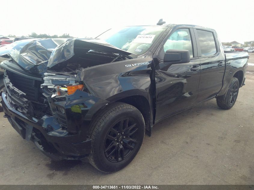 2022 CHEVROLET SILVERADO 1500 CUSTOM VIN: 1GCPABEK9NZ580241