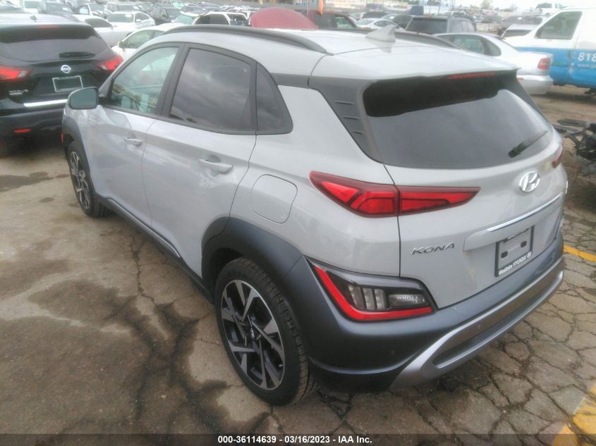 2022 HYUNDAI KONA LIMITED VIN: KM8K5CA33NU812120