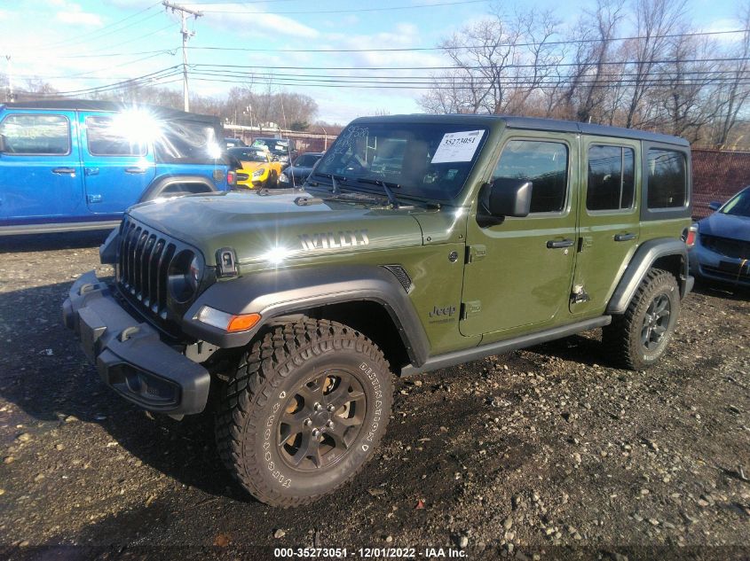 2021 JEEP WRANGLER UNLIMITED WILLYS VIN: 1C4HJXDN1MW860569