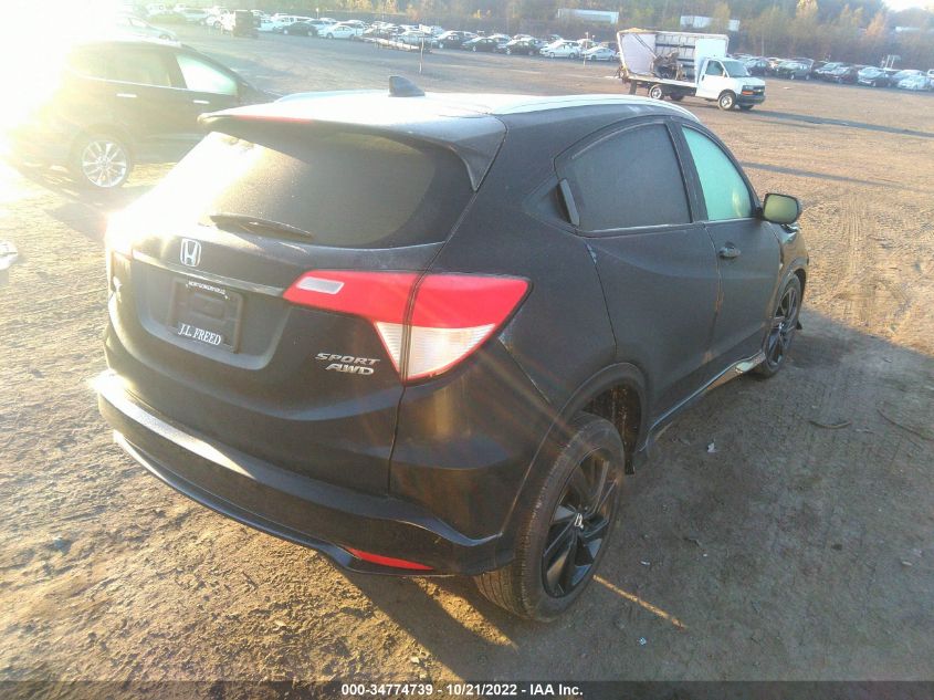 2021 HONDA HR-V SPORT VIN: 3CZRU6H17MM703653