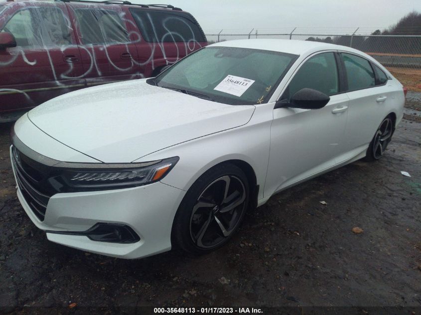 2022 HONDA ACCORD SEDAN SPORT VIN: 1HGCV1F38NA032722