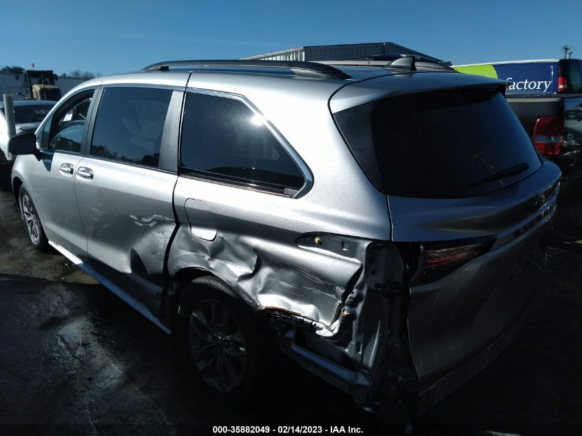 2022 TOYOTA SIENNA LE VIN: 5TDKRKEC4NS129604