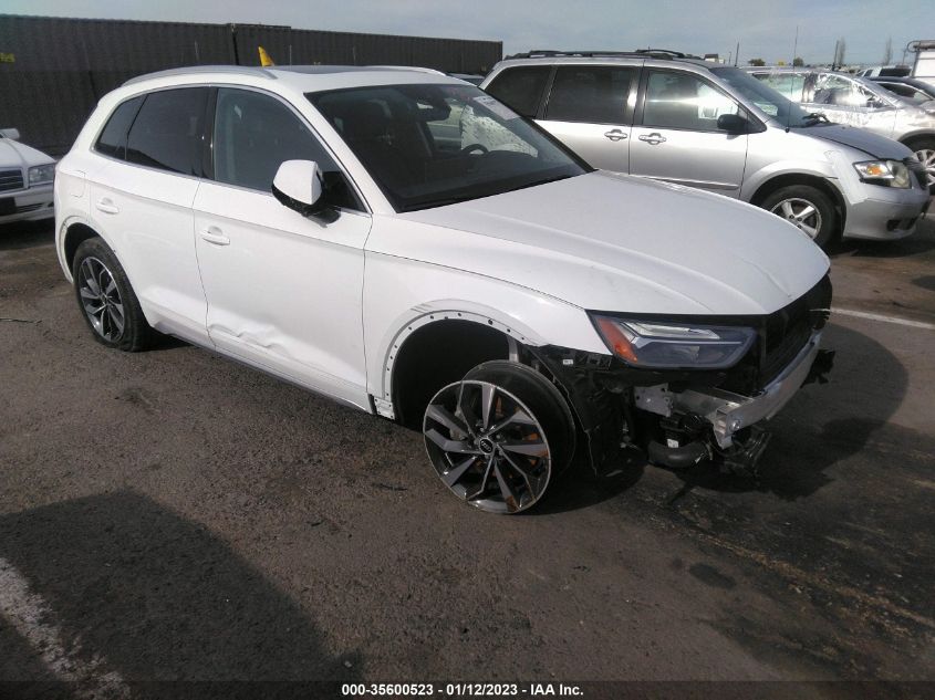 2021 AUDI Q5 PREMIUM VIN: WA1AAAFY4M2040350