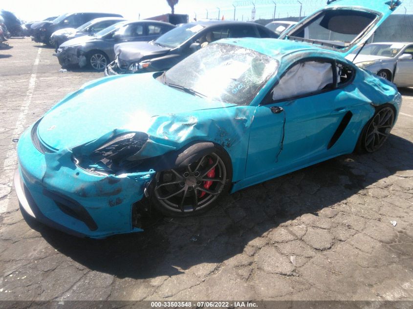 2020 PORSCHE 718 CAYMAN GT4 VIN: WP0AC2A83LS289329