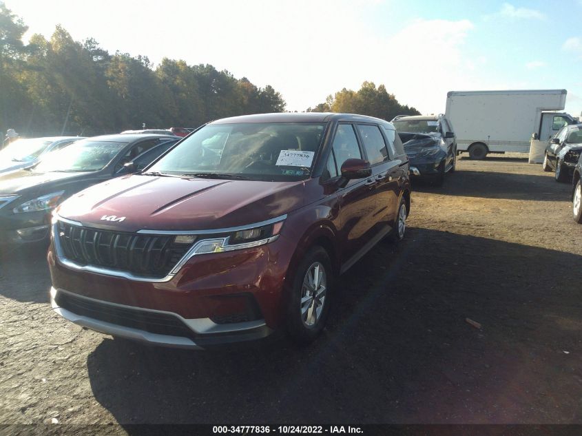 2022 KIA CARNIVAL LXS VIN: KNDNB4H32N6097521