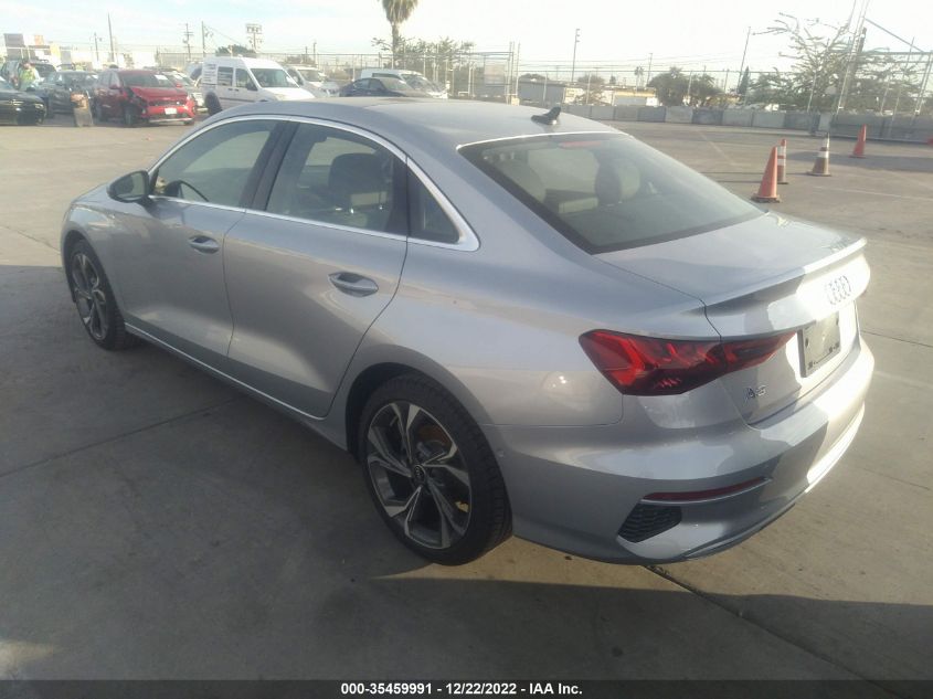2022 AUDI A3 SEDAN PREMIUM VIN: WAUAUDGY3NA028417