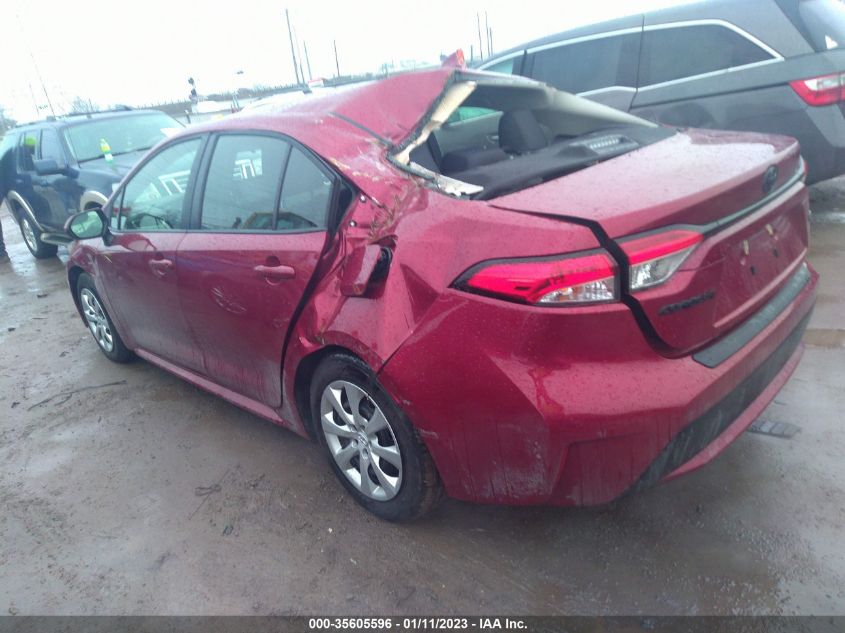 2022 TOYOTA COROLLA LE VIN: JTDEPMAE9NJ196850