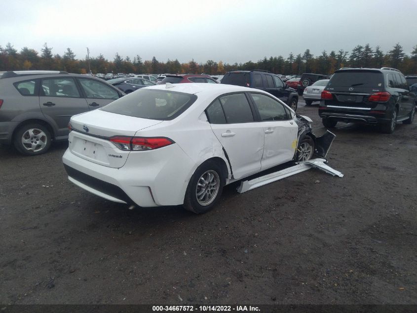 2021 TOYOTA COROLLA HYBRID LE VIN: JTDEAMDE4MJ015049