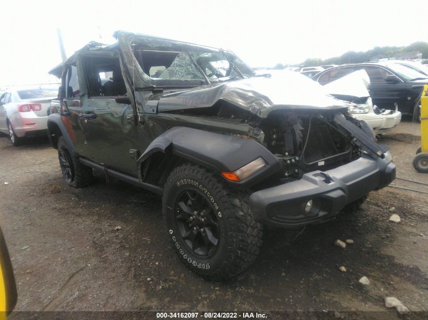 2021 JEEP WRANGLER UNLIMITED WILLYS VIN: 1C4HJXDN0MW793866