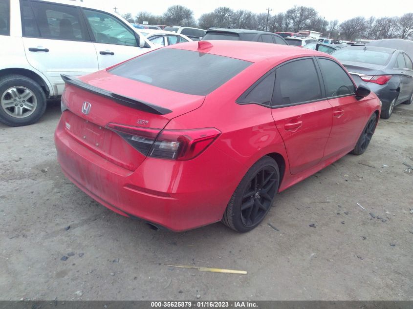 2022 HONDA CIVIC SI VIN: 2HGFE1E51NH471455